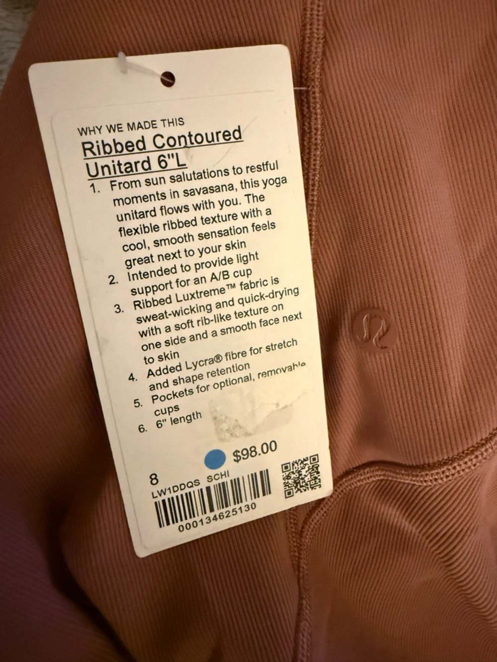 Lululemon Ribbed Contoured Yoga Unitard - Picture 4 of 4